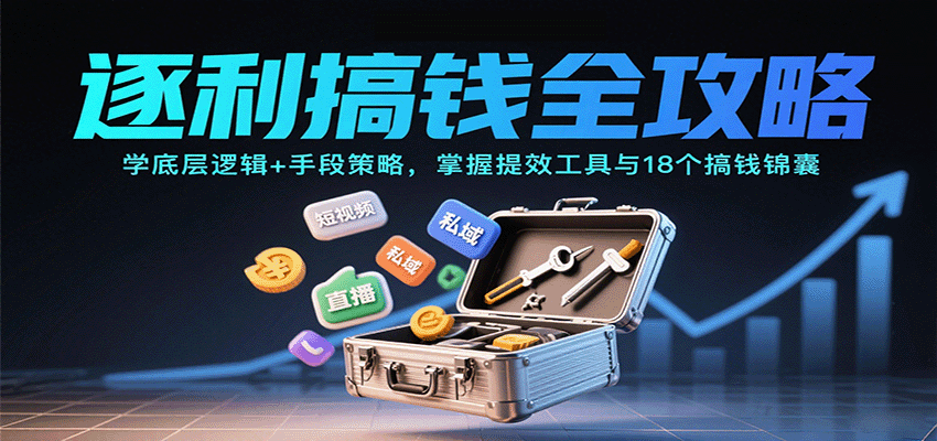 逐利搞钱全攻略：学底层逻辑+手段策略，掌握提效工具与18个搞钱锦囊-平安喜乐